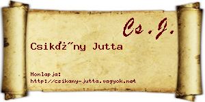 Csikány Jutta névjegykártya